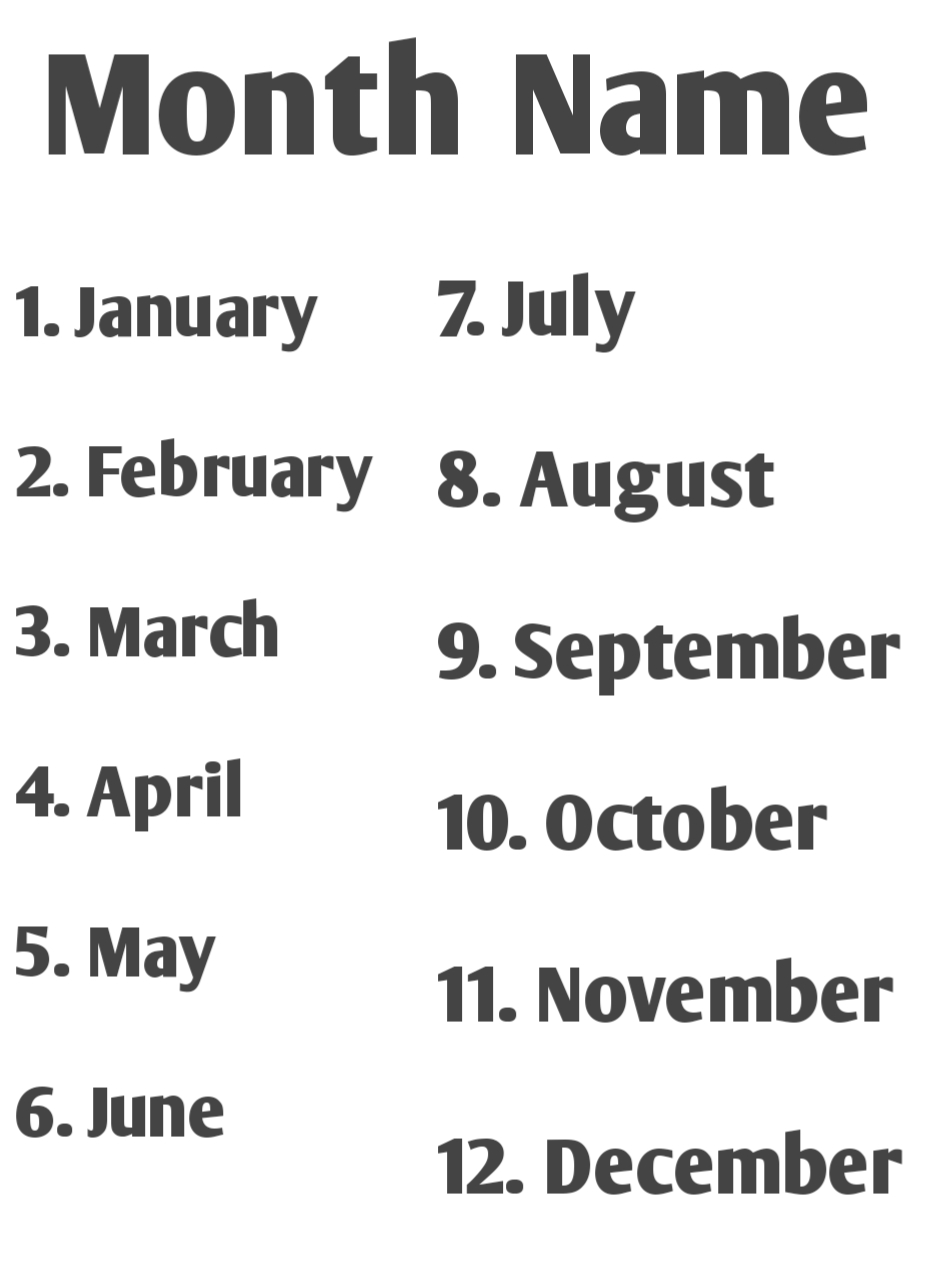 months name